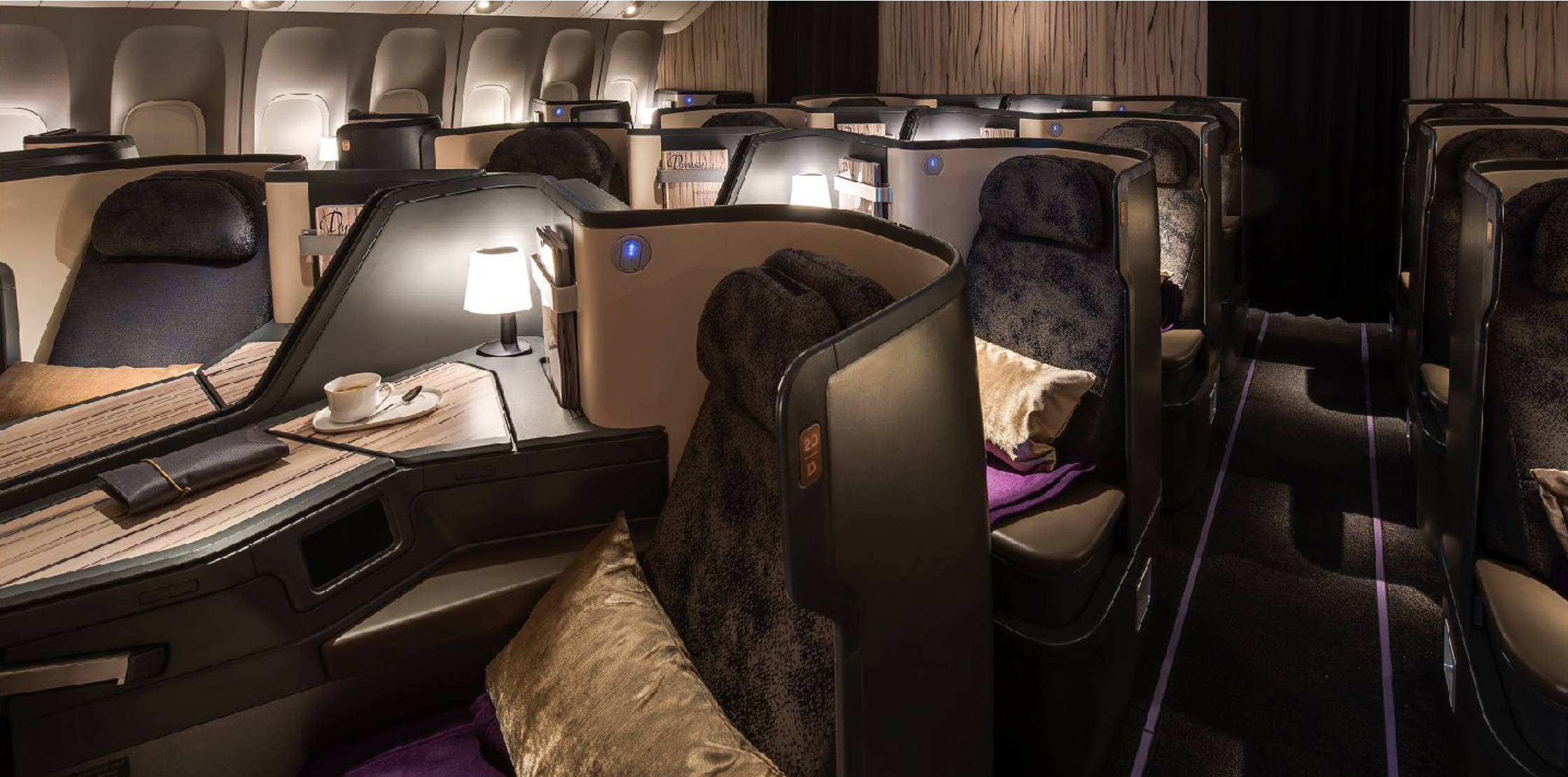 China Airlines Business Class cabin.